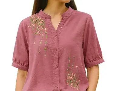 LITZO Shirts for Women - Korean Style Long Sleeve Button Down | Regular Fit Western Latest Stylish Office Wear Tops Women (NO-98-101)