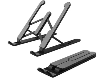 Zebronics-NS1000 Laptop Stand Featuring Foldable Design, Anti-Slip Silicone Rubber Pads, Suppor