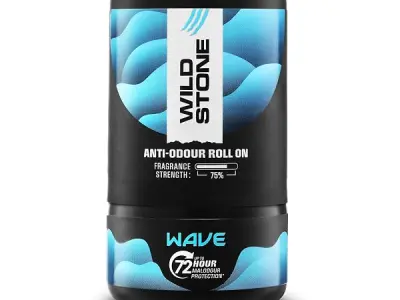 Wild Stone Wave Anti-Odour Roll On For Men, 50ml | Up to 72-Hour Odour Control | With Sea Minerals & Niacinamide | Skin Friendly & Itch Free Deodorant Roll On | Long-Lasting Freshn