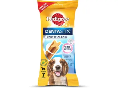 Pedigree Dentastix Oral Care Dog Treat, Adult Medium Breed (10-25 kg), 180 g, Recommended by Ve