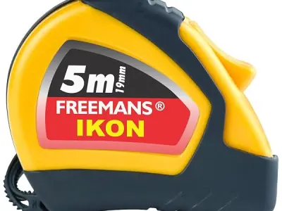 FREEMANS IKON 5m:19mm Steel Inchi Measuring Tape - 5m With Unbreakable ABS case || Soft Grip Bi-material Case || Auto-lock and Belt Clip || Measurement Tape