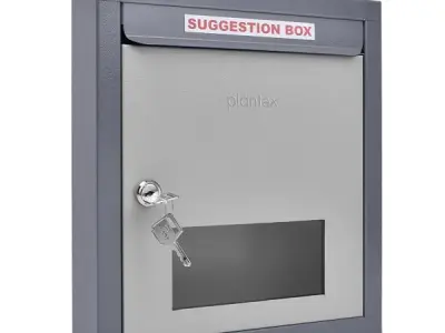 Plantex All in one Multipurpose use Box- Letter Box/Post Box for Gate Home and Office/Suggestion Box for Office use/Complaint/Donation Box with Lock Table Top or Wall Mount Pack of
