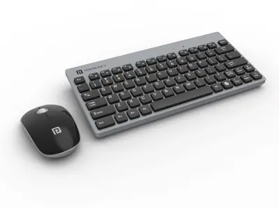 Portronics Key2 Combo Wireless Keyboard and Mouse Set, Grey | 2.4 GHz USB Receiver, Silent Keystrokes, 1200 DPI Optical Tracking, Compact Design, Multimedia Keys