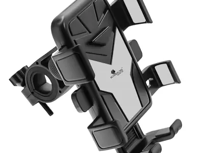 Kratos B4 Mobile Holder for Bike with One Click Locking, 360° Rotation, Secure Grip Design, Shock Proof Cushioning Pad Protection for Devices, Bike Mobile Holder for GPS Navigation
