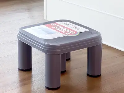 Nayasa Strong Plastic Stool for Home | Anti Skid, Light Weight & Durable | Plastic Stool for Sitting | Sturdy & Portable Stool for Home | Grey (515)