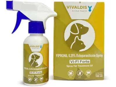 Vivaldis Vi-Fi Forte Tick & Flea Spray for Dogs & Cats | Fast-Acting, Long-Lasting Fipronil For