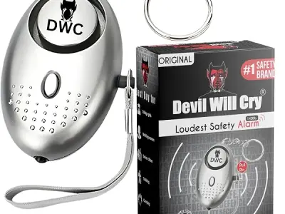 Devil Will Cry Defence Emergency Alarm in Keychain for Women Safety | Security Personal Protection Devices for Women, Girls, Kids & Elderly | SOS Alarm