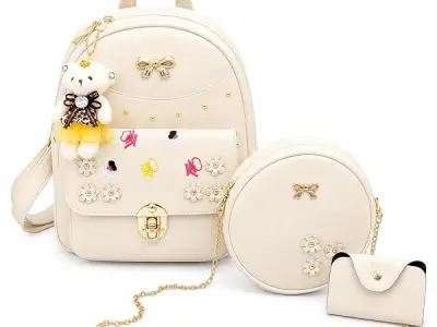 ShopyVid 3-Piece Mini Backpack Set for Women & Girls | Rakhi Gift for Sister | Raksha Bandhan Gift for Sister