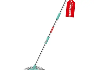 Spotzero By Milton Spin Mop Spares Set Handle with Microfibers Refill(Compatible with Prime, E-Elite, Classic, Ace Mops)