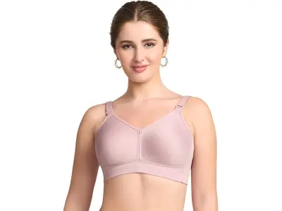 TRYLO Riza T-FIT Women's Non-Padded,Non-Wired,Full Coverage,Seamless 100% Cotton Feel Fabric Br