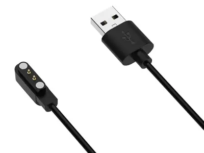 INEFABLE Universal Watch Charger - Compatible with Boat Xtend, Boat Storm & Noise Colorfit Pro 2 - Two Pin Watches - Cable Only - Black - Pack of 1