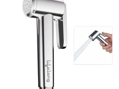 Lifelong Health Faucet Gun, Hand Jet Bidet Spray Head|ABS Material|Health Faucet for Bathroom|Wall Mount Installation (LLBAHFH19, Chrome, 1 Year Warranty)
