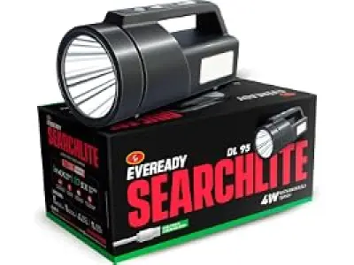 EVEREADY SEARCHLITE DL95, Kissan Torch, Rechargeable 4W Torch Cum 4W Emergency Sidelight, Type-