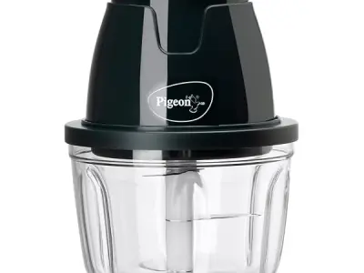 Pigeon Zoom Electric Chopper 350 ml, Portable with 3 Stainless Steel Blades for Effortlessly Chopping Vegetables and Fruits - Green, 30 Watts