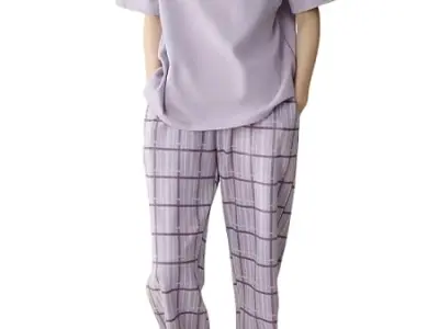 SHIENZY Women Korean Style Night Suit | Round Neck Short Sleeve Cute Printed Cotton Blend Pajama Set for Girls & Women | Soft Nightwear, Loungewear, Sleepwear for Women | Full Pyja