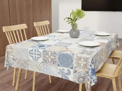 Wings Star Dining Table Cover for 6 Seater, 60 x 90 inch Size, Waterproof and Dustproof Table Sheet,Dining Table 6 Seater Waterproof Cover (Dining Table Cloth (60x90 Inch)