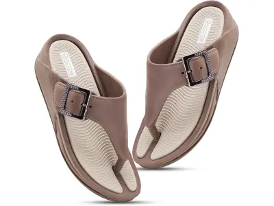 DOCTOR HEALTH SUPER SOFT Women's Orthopedic Toe Ring Sandals | Adjustable Buckle Comfort Flip F
