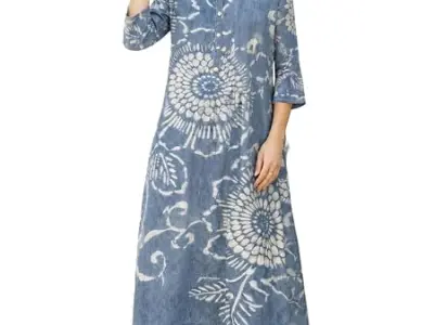 ANNI Designer Kurta Set for Women Erode Rayon Printed | Kurti Set for Woman | Kurta Palazzo 2 Piece Outfit | Band Collar 3/4 Sleeve A-Line Fit Ethnic Dress Stylish Kurta Sets for W