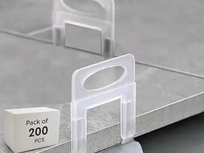 Robustt Tiles Leveling Clip - Pack of 200 Pcs | 3mm Tile Spacer For Removing Lippage (Wedges Not Included) | Tile Leveler | Durable |Reusable Tile Tools