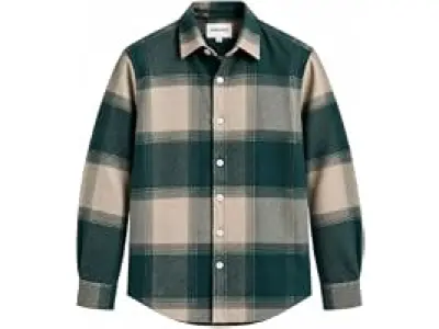 DEEMOON Men's Premium Cotton Blend Printed Checkered Shirt | Full Sleeve Plaid Casual Button-Do
