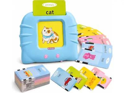 Storio Montessori Talking Flash Cards for Kids 2-5 Years | Rechargeable Educational Learning To