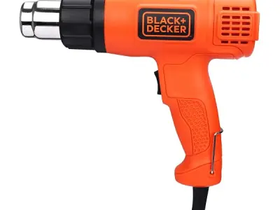 BLACK+DECKER KX1800-B1, 1800 W, Dual Temperature High Speed Corded Heat Gun for Removing & Drying Paint Coats, Remelting Adhesives & Shrink Wrapping, 3 Metre Cable, Orange & Black