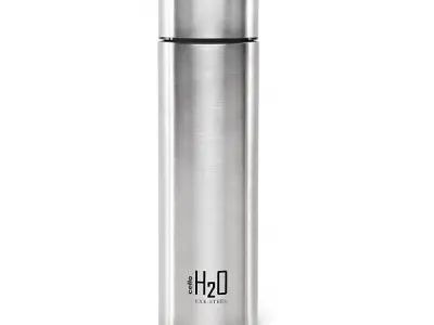 CELLO H2O Stainless Steel Water Bottle For Office & Daily Use 1000 ml, Silver | Single Wall Freezer & Fridge Safe, Lightweight & Stylish Leakproof Rustproof Steel Water Bottle For