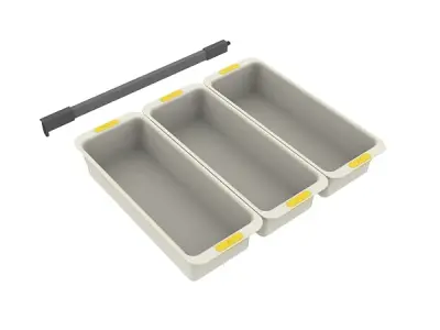 Godrej Universal SKIDO Organizer – Jars & Bottles Rack (38 cm) | Modular Kitchen Basket for Cabinets, Drawers & Trolley