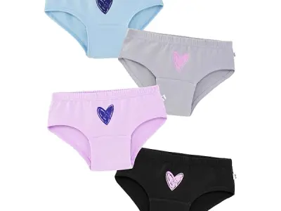 YouGotPlanB Cotton Briefs for Girls | Ages 3-16 | Everyday Panties for Girls | Gentle Waistband | Skin-Friendly | Secure Fit