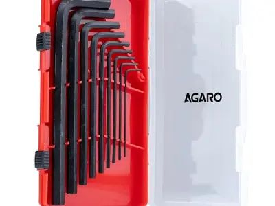 AGARO 9pcs Hex Allen Key Set, Heat treated, Ideal for Repair & Maintenance for Home & DIY Use.