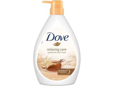 Dove Relaxing Shea Butter Body Wash with Vanilla for Soft Skin, Soothing Scent, 1L