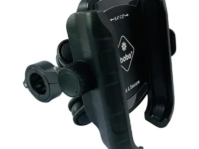 BOBO BM14 PRO Plus Quick Release with PRO Plus Vibration Damper Waterproof Bike/Motorcycle/Scooter Mobile Phone Holder Mount, Ideal for Maps and GPS Navigation (Black)