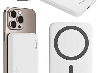 Lifelong Electronics MagSafe Wireless & Wired 10000mAH Power Bank | Fast Charging Powerbank for iPhone, Android & All Qi Devices | Digital Display & Strong Magnet Hold | Magnetic R