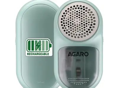 AGARO Lint Remover,Electric Fabric Brush,Rechargeable,Portable,Multi-Functional Fuzz Remover from Woollen Sweaters, Coat, Blankets, Jackets/Burr Remover, Pill Remover from Carpets,