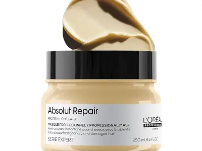 L'Oréal Professionnel Absolut Repair Mask for Dry & Damaged Hair - 250ml | Professional mask for Strengthening and Repairing Hair, With Protein & Omega-9, For Men & Women