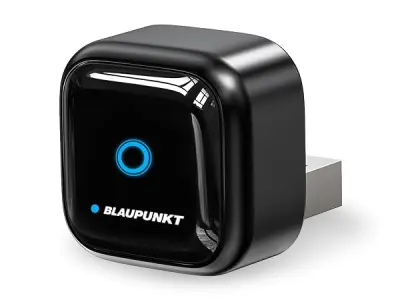 Blaupunkt BP W2WL M4 | Wireless Car Receiver, Converts Wired Android Auto & CarPlay to Wireless, Black