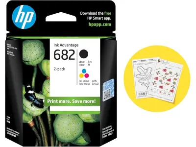 HP 682 Color/Black Ink Cartridge Combo 2-Pack