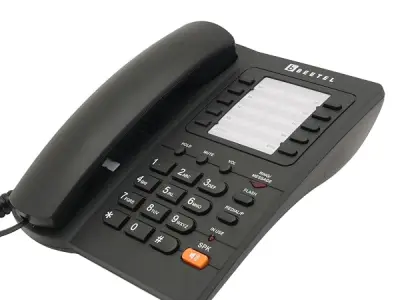 Beetel H90 Corded Multipurpose Phone,Speaker Phone,8 one Touch Memory | 2 Step Handset & Ringer Vol control,Music on Hold,Inuse/Ringer LED,Desk/Wall Mountable,Redial/Pause/Mute/Pri