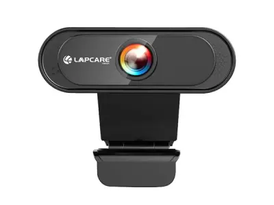 LAPCARE Lapcam HD 720M P, Noise Isolated Microphone with Computer HD stremaing Web cam for Desktop & Laptop with mic with Wide Angle Lens & Large Sensor for Superior Low Light, Opt