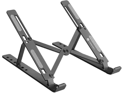 Portronics My Buddy K Portable Laptop Stand with Adjustable Height, Foldable, OverHeating Prote