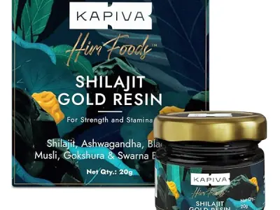 Kapiva Shilajit/Shilajeet Gold Resin - 20g | 500mg/Serving | 40 Servings | Boost Muscle Growth & Stamina | Contains 24 Carat Gold | 100% Ayurvedic