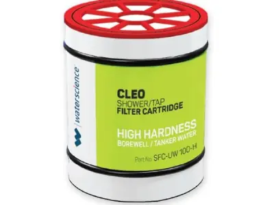 WaterScience Replacement Cartridge for CLEO Shower and Tap Filter for Hard Water | Borewell/Tanker Water Cartridge | Hard Water Softener