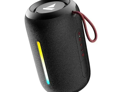 boAt Stone 352 Pro/Stone 358 Pro w/ 14W Signature Sound, Up to 12 Hours Playback, RGB LEDs, TWS Feature, Built-in Mic, BTv5.3, Free Music Streaming on JioSaavn Bluetooth Speaker (R