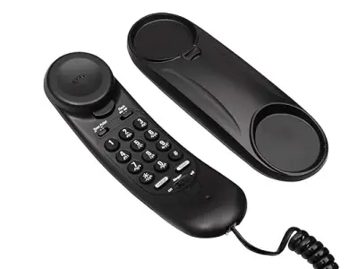Beetel B26 Slim Corded Landline Phone,Ringer Volume Control,Wall/Desk Mountable,Ringer On/Off Switch,Clear Call Quality,Compact Design,Tone Pulse/Flash/Redial Function (Made in Ind