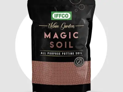 IFFCO Urban Gardens - Potting Soil 5kg - Magic Soil Potting Mix, Made with Export Quality Cocopeat with Added Organic Manure, Perlite & Nutrients - Ready to use Soil for Home Garde