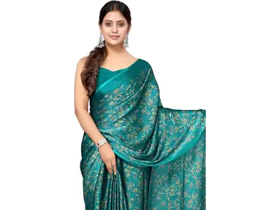 MIRCHI FASHION Saree for Woman Chiffon Georgette Floral Printed | Breathable Lightweight Sari f