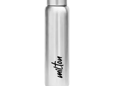 MILTON Aqua 1000 Stainless Steel Water Bottle, 920 ml, Silver | Leak Proof | Office Bottle | Gym Bottle | Home | Kitchen | Hiking | Treking, Travel (Pack of 1)