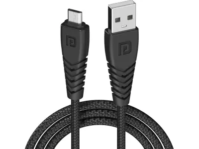 Portronics Konnect B Micro USB Cables For Fast Charging & Data Sync 3.0 Amp with PVC Heads I Ny