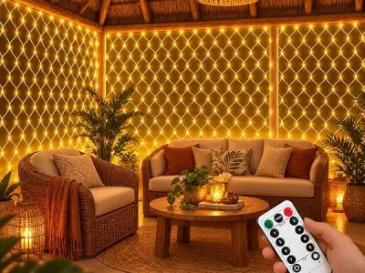 Gesto Mesh Curtain Fairy Lights for Decoration – 200 Led String Lights with 8 Modes Remote | Warm White Decorative Lights for Home Decor, Room,Wall, Balcony, Christmas & Diwali Dec