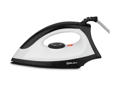 Bajaj Dry Iron DX 15 1000 Watts | Duraglide soleplate with double-layered Anti-Bacterial Non-Stick German coating | Auto-Shut off | Cool touch body | 360° Swivel Cord | 2 Yr Warran